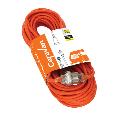 HPM Caravan Extra Heavy Duty 15A 3 Core 1.5mm² Extension Lead 25m Orange