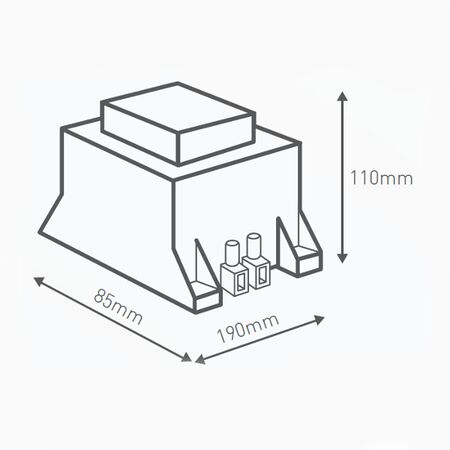 HPM 12V a.c. 150VA Self Reset Thermostat Transformer Black