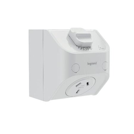 AQUA Life 10A IP53 Weatherproof Compact Surface Mount Single Powerpoint Limestone Grey