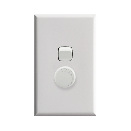 HPM Excel 250VA 2 Wire Vertical Trailing Edge Rotary Dimmer White