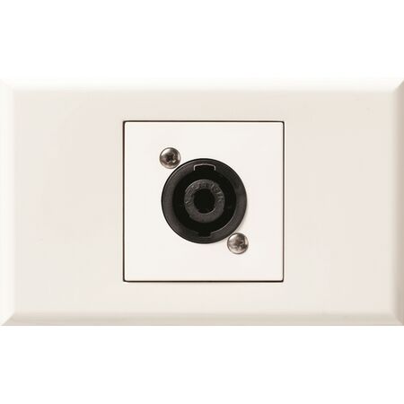 Excel - Speakon outlet 1 gang gloss white