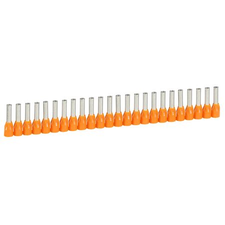 Starfix - ferrule with insulating flange single - supplied in strips 4mm² 21mm long orange pack of 250