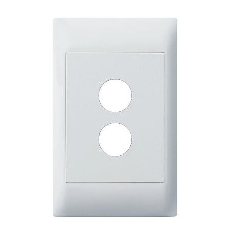 Excel Life - Common plate - Grid & plate For EM series switch mechanisms 2 gang white