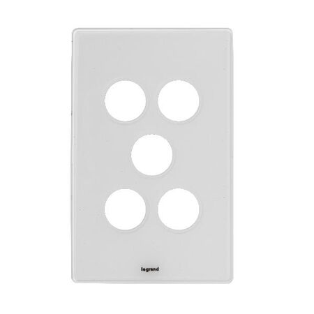 Excel Life Switch Coverplate 5 Gang Ice