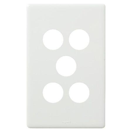 Excel Life Switch Coverplate 5 Gang Gloss White