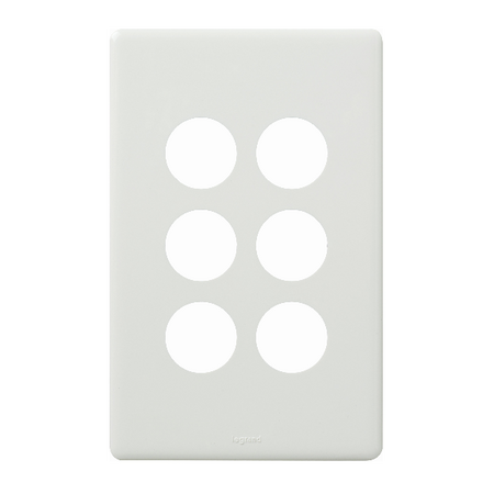 Excel Life Switch Coverplate 6 Gang Gloss White
