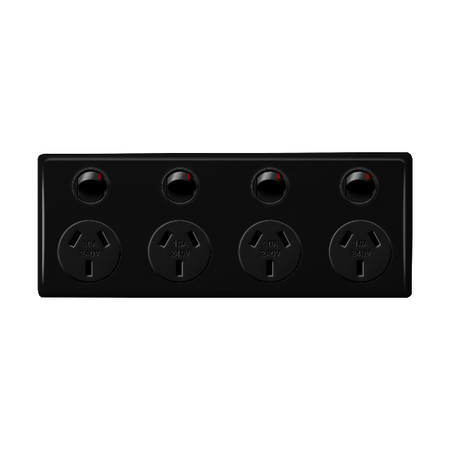 Excel Life 10A Horizontal Quad Powerpoint Black