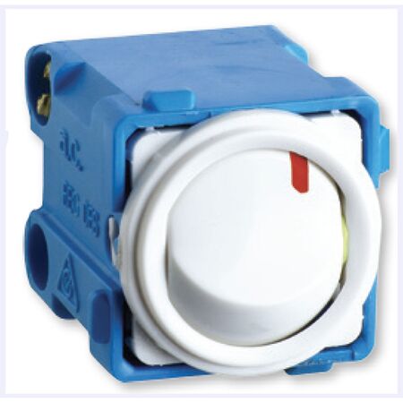 Excel Life - Switch mechanism 1 way double pole 16A 10AX 240V a.c. with red dot white