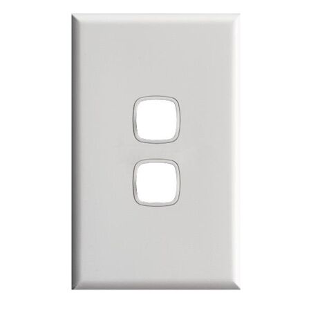 EXCEL - 2 Gang Grid & Coverplate Only - For 770 Series Mechanisms - White