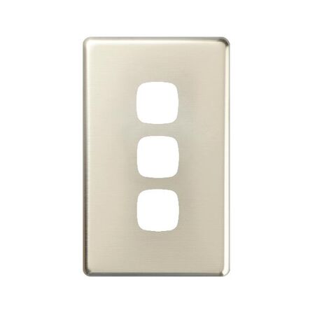 EXCEL - 3 Gang Switch Coverplate Only - Stainless Steel