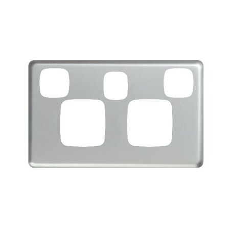 Excel - Double powerpoint with extra switch coverplate - Matt Silver