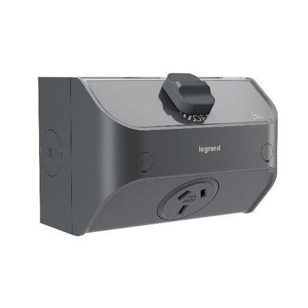 AQUA Life with Netatmo IP53 Weatherproof Smart Single Surface Mount Powerpoint Cement Grey