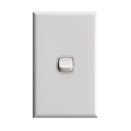 Excel - Vertical rocker switch - Single Pole Double Throw - 1 gang 2 way 10A 240V a.c. white