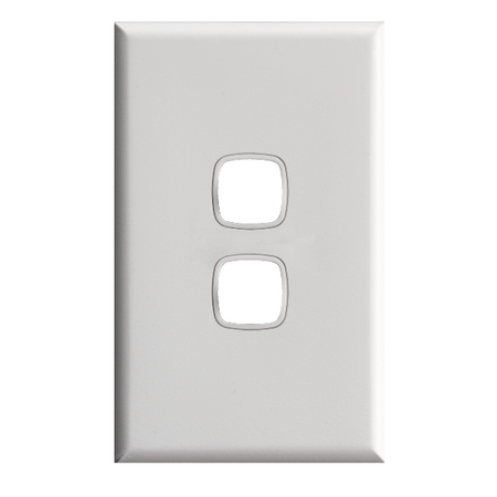 EXCEL - 2 Gang Grid & Coverplate Only - For 770 Series Mechanisms - White