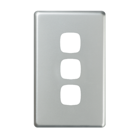 EXCEL - 3 Gang Switch Coverplate Only - Matt Silver