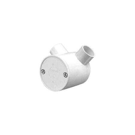 Clipsal - Cable Management, Junction Box, Standard Deep, 25mm I.D, 2 Way Angle Entry - Grey