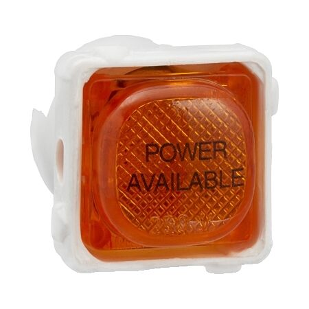 Clipsal - Mechanisms, Neon Indicator Mechanism, Marked POWER AVAILABLE, 250V - Amber