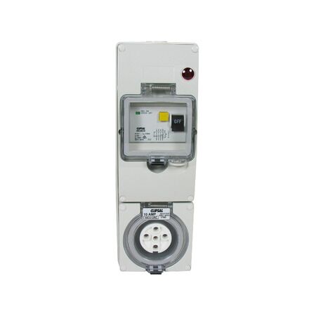 Clipsal - 56 Series, Socket Outlet, IP66 Blk Pl Less Enclosure - Grey