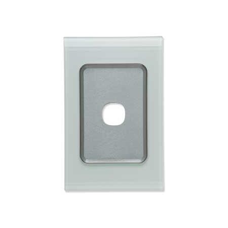 Saturn Series, Switch Grid Plate and Cover, 1 Gang, Vertical/Horizontal Mount - Ocean Mist
