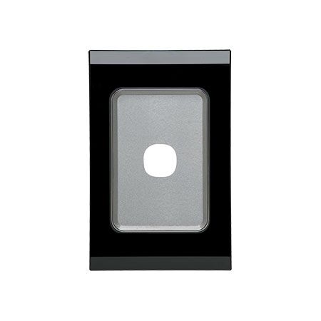Saturn Series, Switch Grid Plate and Cover, 1 Gang, Vertical/Horizontal Mount - Espresso Black
