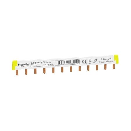 Acti9, Comb Busbar, 1L, 18 mm pitch, 12 modules, 100A