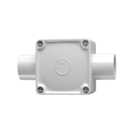 Clipsal - Cable Management, Junction Box, 40mm I.D, 2 Way Through Entry - Grey