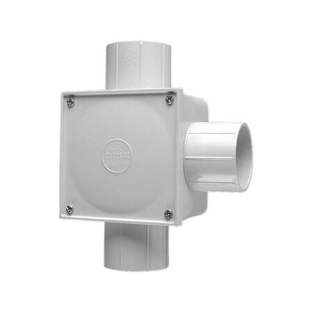 Clipsal - Cable Management, Junction Box, Square, PVC50mm Entries, 3 Way - Grey