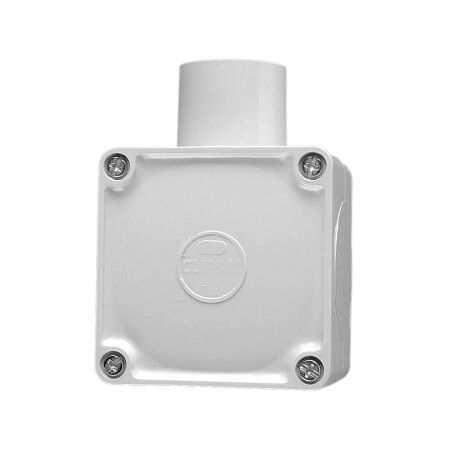Clipsal - Cable Management, Junction Box, Square, PVC40mm Entries, 1 Way - Grey