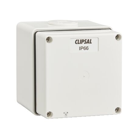 Clipsal - 56 Series, Junction Box, IP66, 1 Gang (101 x 101 x 91mm high) - Resistant White Electric