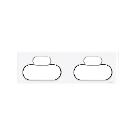 Saturn Series, Cover Socket Outlet, Quad switched, Horizontal - Pure White