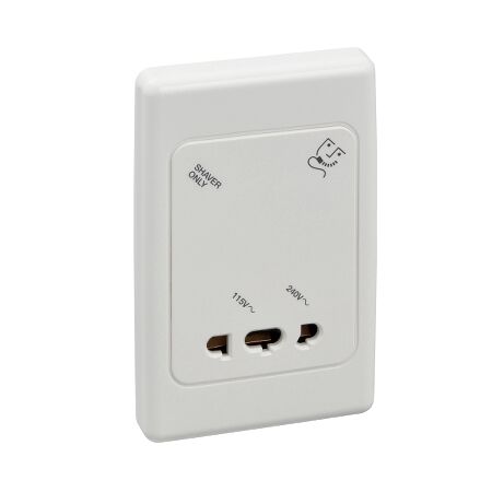 2000 Series, Universal Shaver Socket Outlet, 115/240VAC, 22VA - White Electric