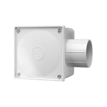 Clipsal - Cable Management, Junction Box, Square, PVC50mm Entries, 1 Way - Grey