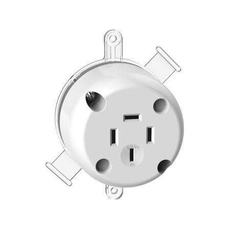 Standard Series, Single Socket Outlet, 500VAC, 10A, 4 Pin - White Electric