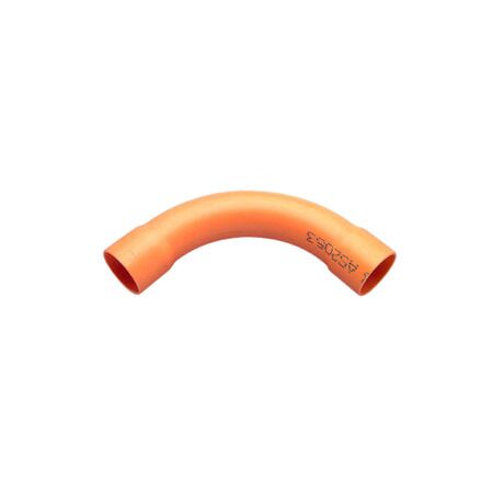 Clipsal - Cable Management, Elbow Bend, Solid, PVC, 63mm - Electric Orange