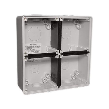 Clipsal - 56 Series, Mounting Back Box, 4 Gang, Vertical Socket Mounting - Grey