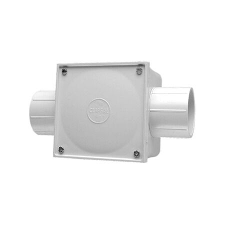 Clipsal - Cable Management, Junction Box, 50mm I.D, 2 Way Through Entry - Grey