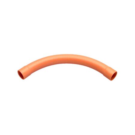 Clipsal - Cable Management, Conduit Bend, Large Sweep, 90Deg, PVC, 25mm - Electric Orange