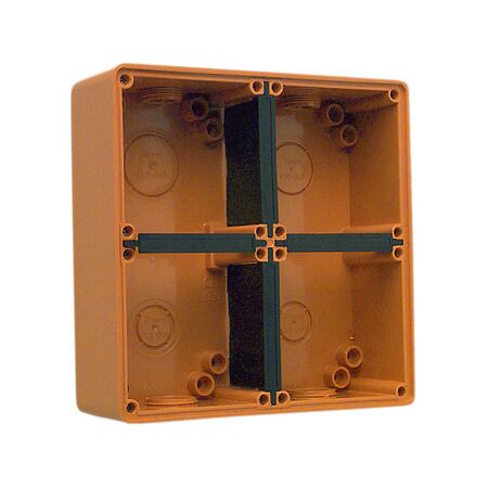 Clipsal - 56 Series, Mounting Back Box, 4 Gang, Vertical Socket Mounting - Resistant Orange