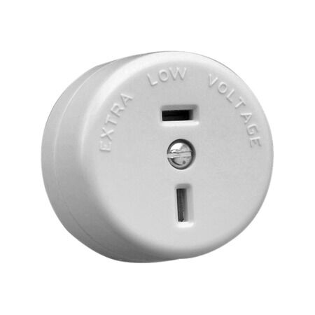 Standard Series, Single Socket Outlet, 32V, 10A, 2 PIN Polarised, Surface Mount - White Electric