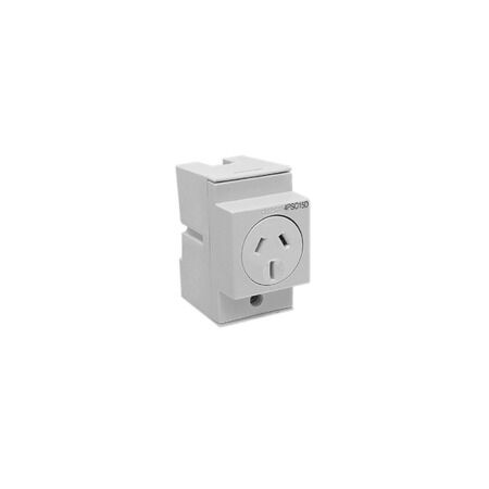 Clipsal - Max 4, Socket outlet, DIN Mounted 15 A 250 V 3 pin 2.5 module double pole