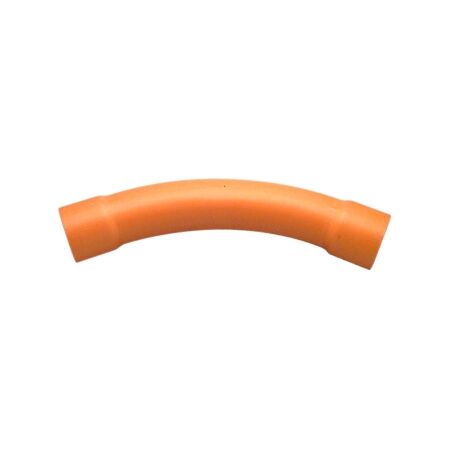 Clipsal - Cable Management, Conduit Bend, Large Sweep, 45Deg, PVC, 100mm - Electric Orange