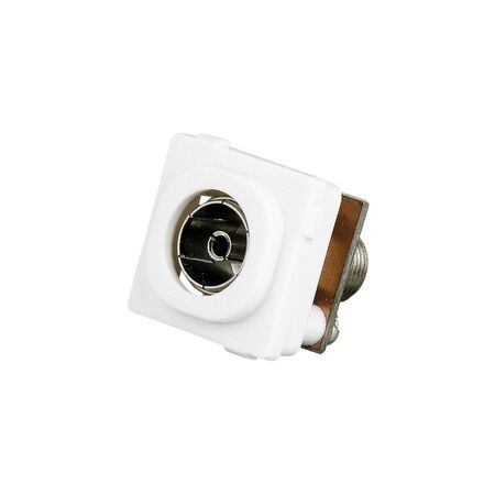 Clipsal Actassi, TV Antenna Socket, 75Ohm, F-type Female - White Electric