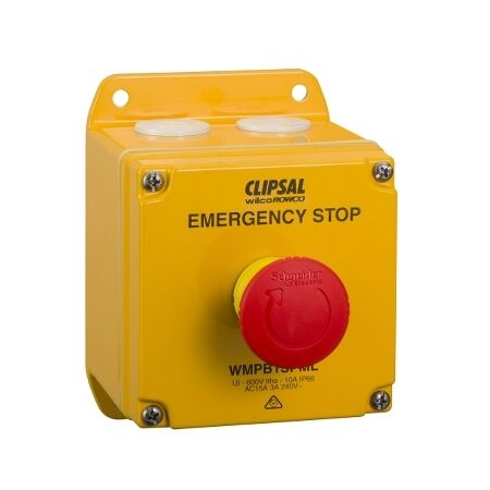 Metal Clad, Stop Button Mushroom Latch, Control Station Aluminium
