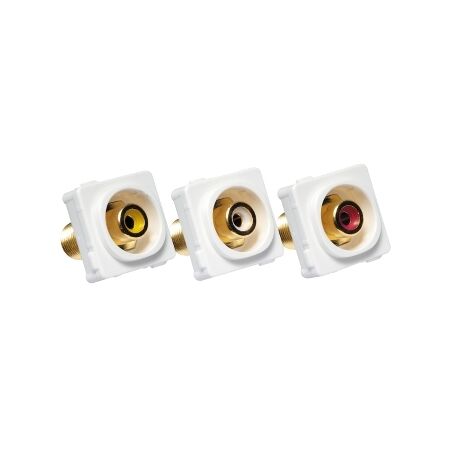 Clipsal Actassi, Audio Visual Socket Mechanism, for Audio and Composite Video - White Electric