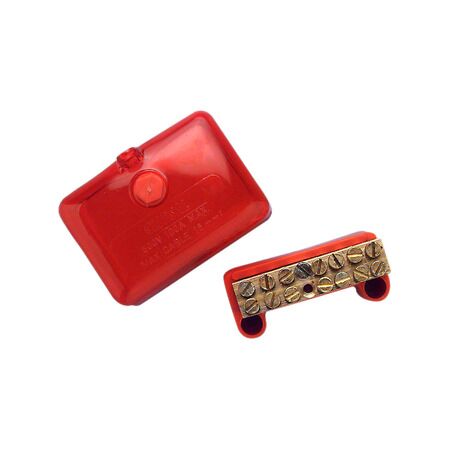 Clipsal - Max 4, Mini Active link, 100 A 500 V 7 hole with cover front wiring Red