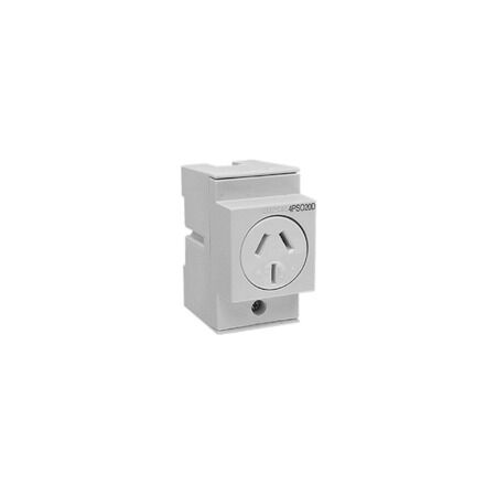 Clipsal - Max 4, Socket outlet, DIN Mounted 20 A 250 V 3 pin 2.5 module double pole