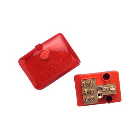 Clipsal - Max 4, Active Link, T type 140 A 500 V 4 hole red base and cover
