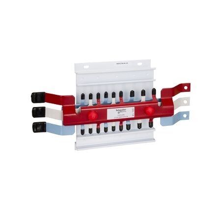 Acti9, MSC Chassis 3PH, 400A, Hybrid 18/27mm for MCB & RCBO 18 poles, Dual Feed