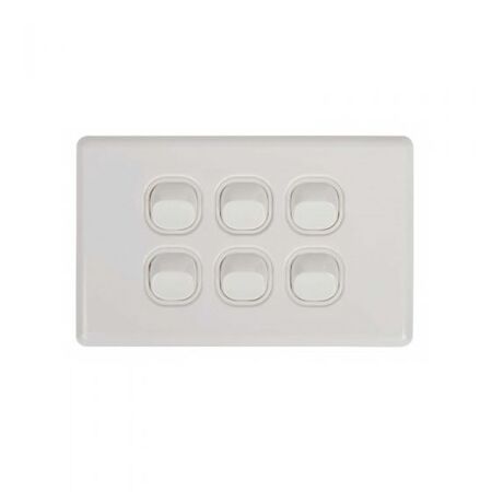 SW6 - 6 Gang 16A Switch Horizontal - SW6 - SW6