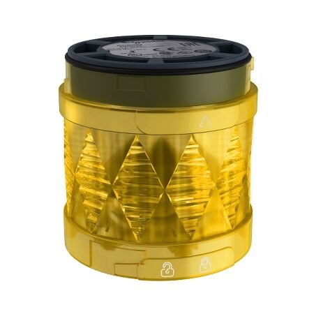 Harmony XVU, Illuminated LED unit for modular tower lights, yellow, Ø60, steady, IP65, 24 V AC/DC